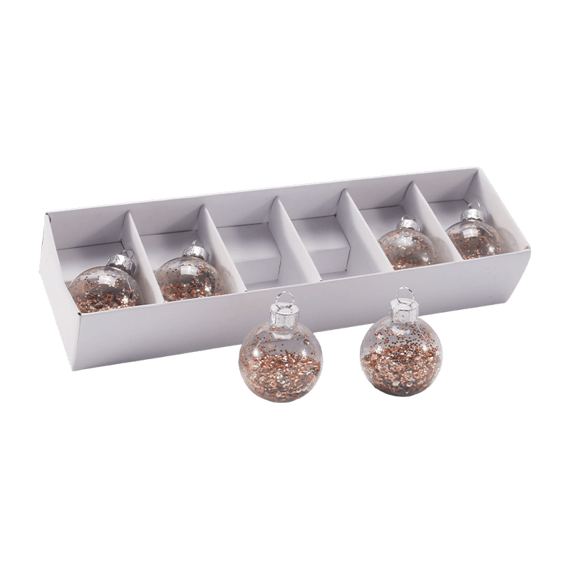 Festliches Glas-Weihnachtskugel-Ornament-Set