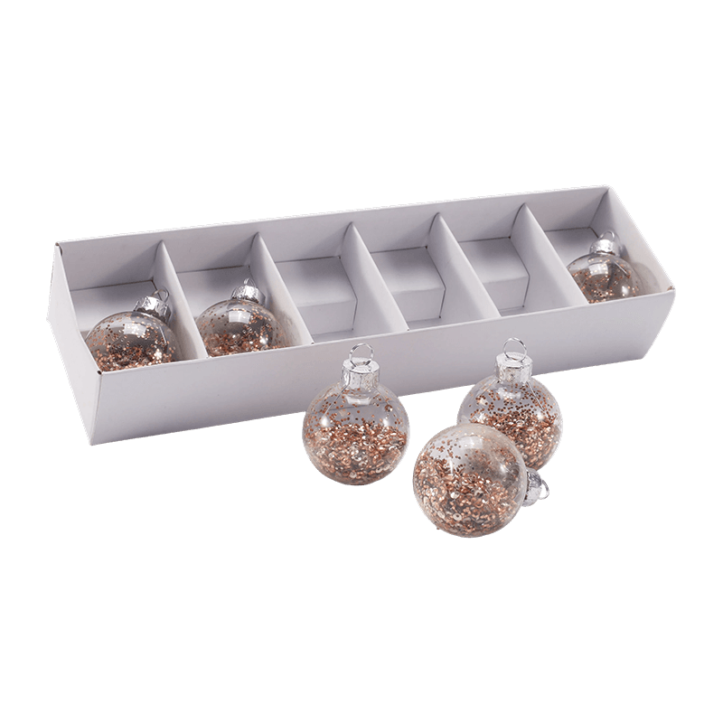Festliches Glas-Weihnachtskugel-Ornament-Set