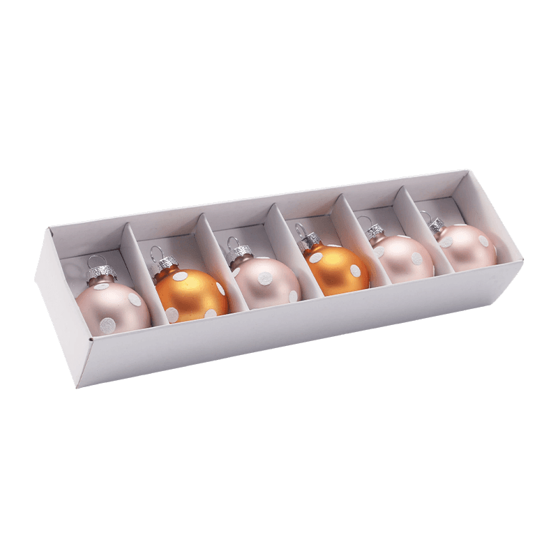 Festliches Glas-Weihnachtskugel-Ornament-Set