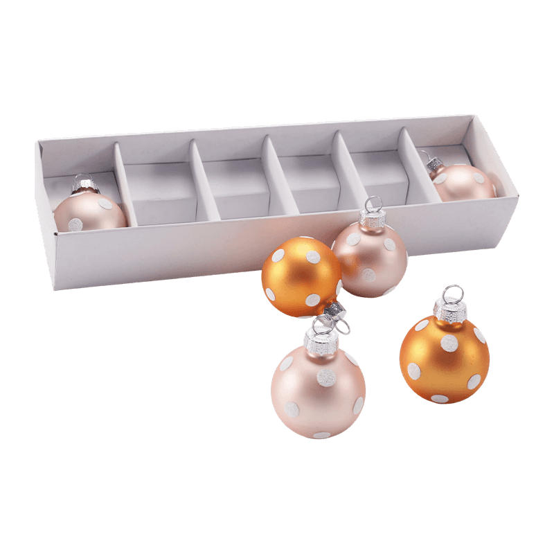Festliches Glas-Weihnachtskugel-Ornament-Set