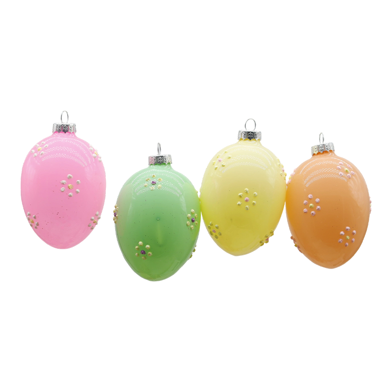 6*8cm Oster-Glas-Ei-Dekor-Set