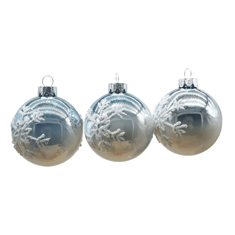 8×8×8cm Weihnachtsdeko-Glaskugel für den Innenbereich