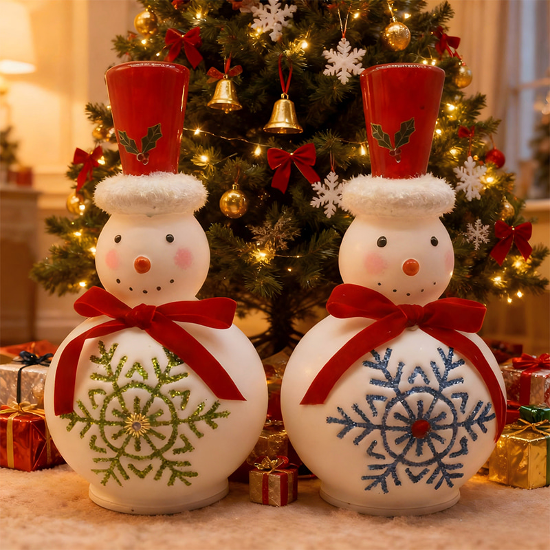 Weihnachtliche Glas-LED-Dekoration