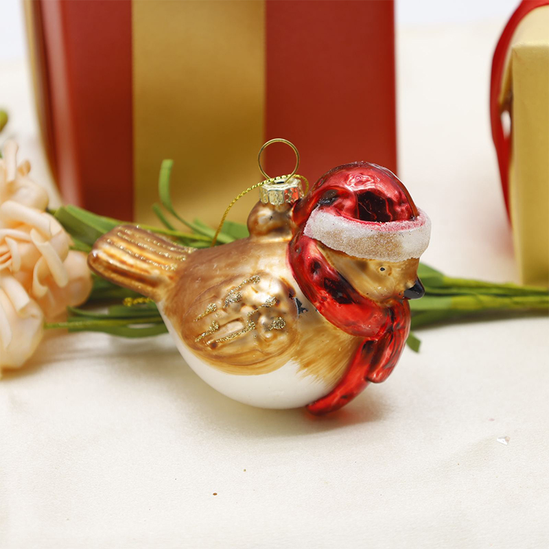 Tierförmige Weihnachtsdekoration aus Glas zum Aufhängen