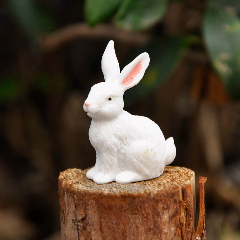 8 cm großes Osterhasen-Dekorationsset aus Kunstharz