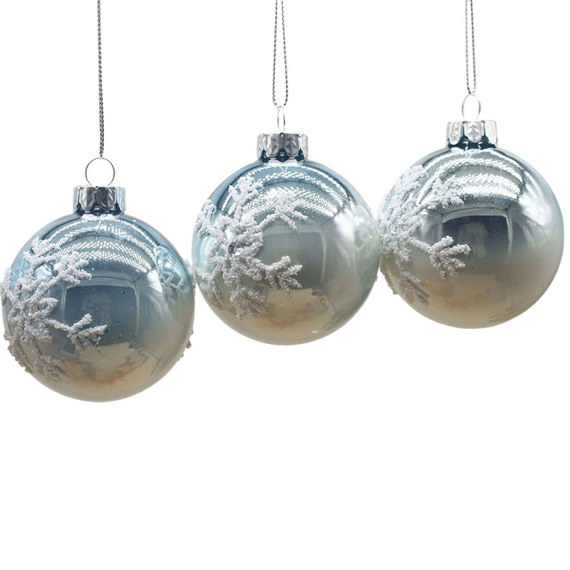8×8×8cm Weihnachtsdeko-Glaskugel für den Innenbereich