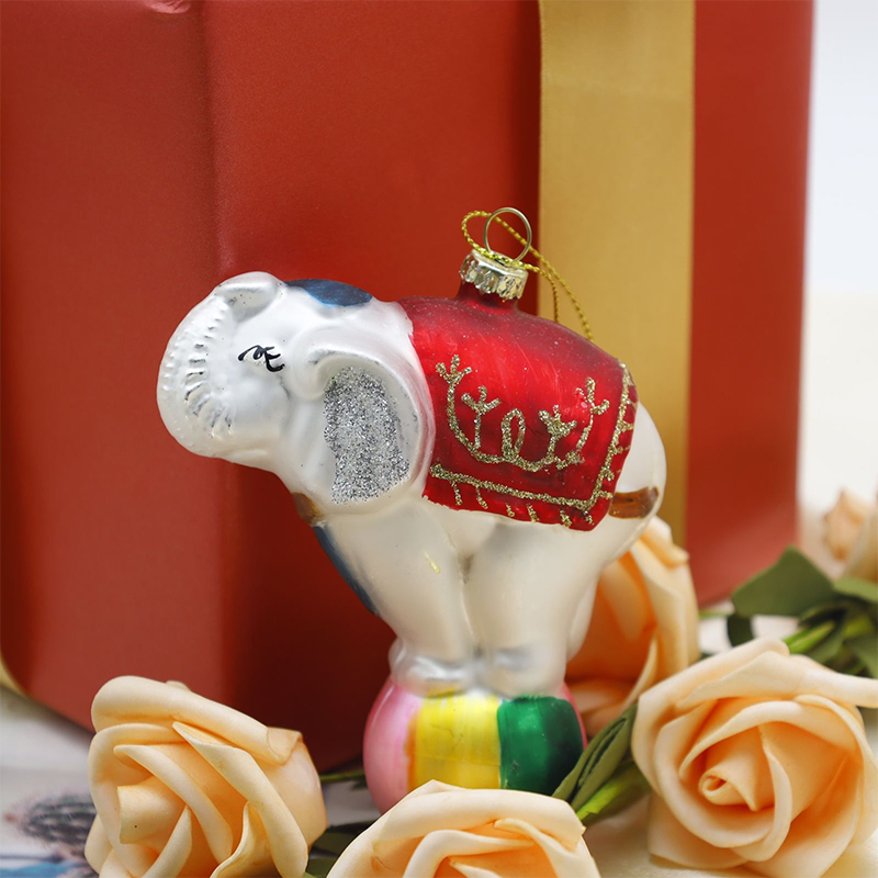 Tierförmige Weihnachtsdekoration aus Glas zum Aufhängen