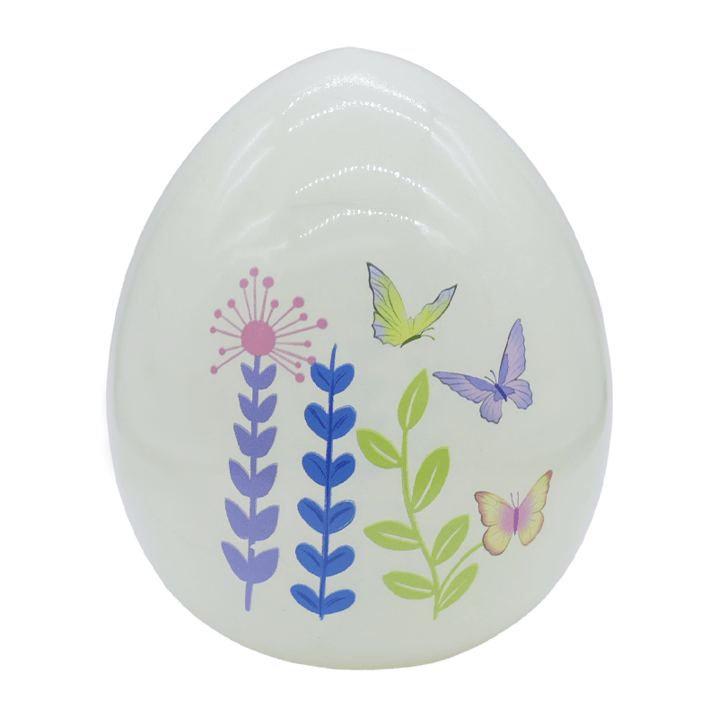 9*16cm LED Ostern handbemaltes Glas-Ei-Ornament
